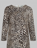 Animal print straight cut dress