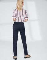 Navy blue straight pants