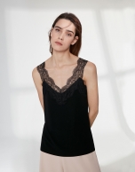 Black top with lace