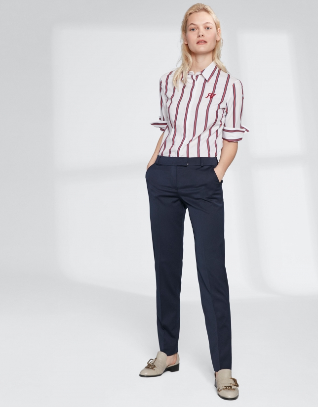 Red and beige striped shirt - Woman - SS2019