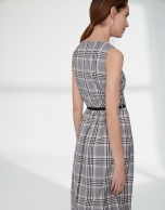 Checked flowing midi dress