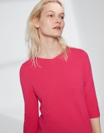 Pink V-neck sweater