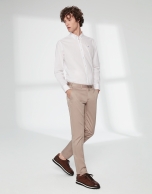 Camel cotton chino pants