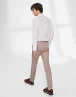 Camel cotton chino pants