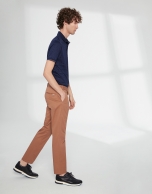 Camel basic cotton chino pants