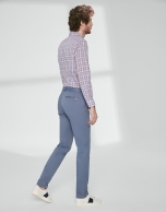 Blue basic cotton chino pants