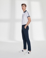 Navy blue basic cotton chino pants