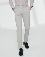 Light grey basic cotton chino pants