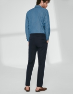 Navy blue pants with ties