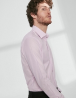 Light pink fake plain dress shirt