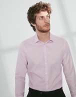 Light pink fake plain dress shirt