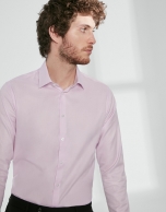 Light pink fake plain dress shirt