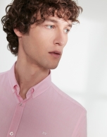 Camisa sport Oxford rosa