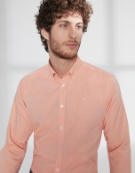 Orange Oxford sport shirt