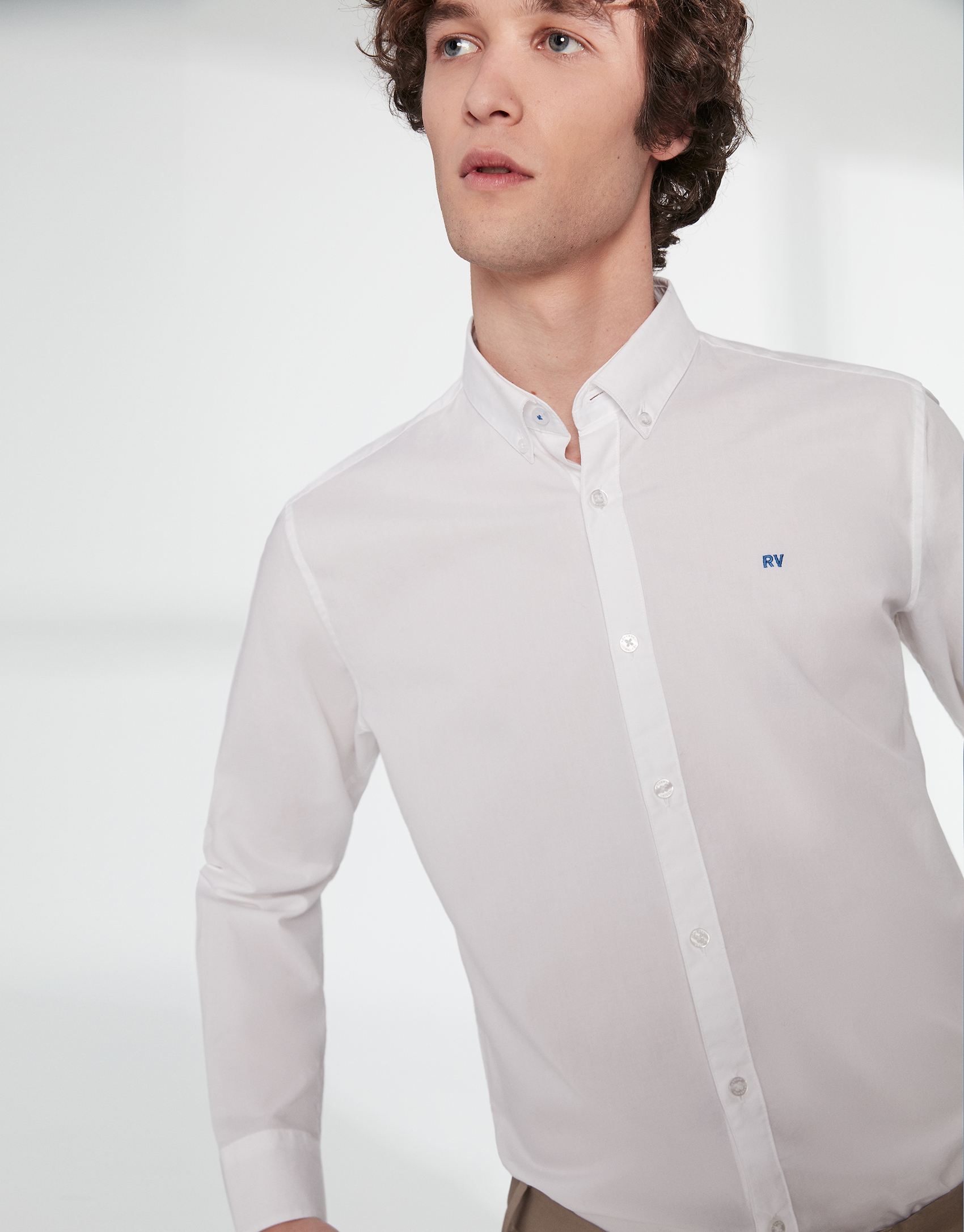 Camisa sport Oxford blanco