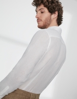 White linen sport shirt