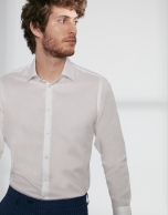 White twill dress shirt