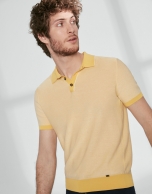 Polo algodón amarillo/blanco