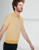 Polo algodón amarillo/blanco