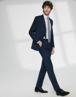 Navy blue, virgin wool, regular fit suit