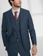 Indigo virgin wool, regular fit suit