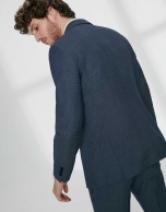 Indigo virgin wool, regular fit suit