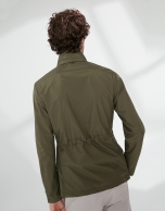 Khaki parka with four pockets