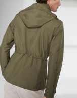 Khaki parka with four pockets