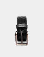 Black embossed belt