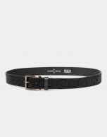 Black embossed belt