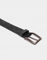 Black embossed belt