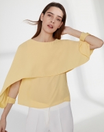 Yellow top with superimposed cape