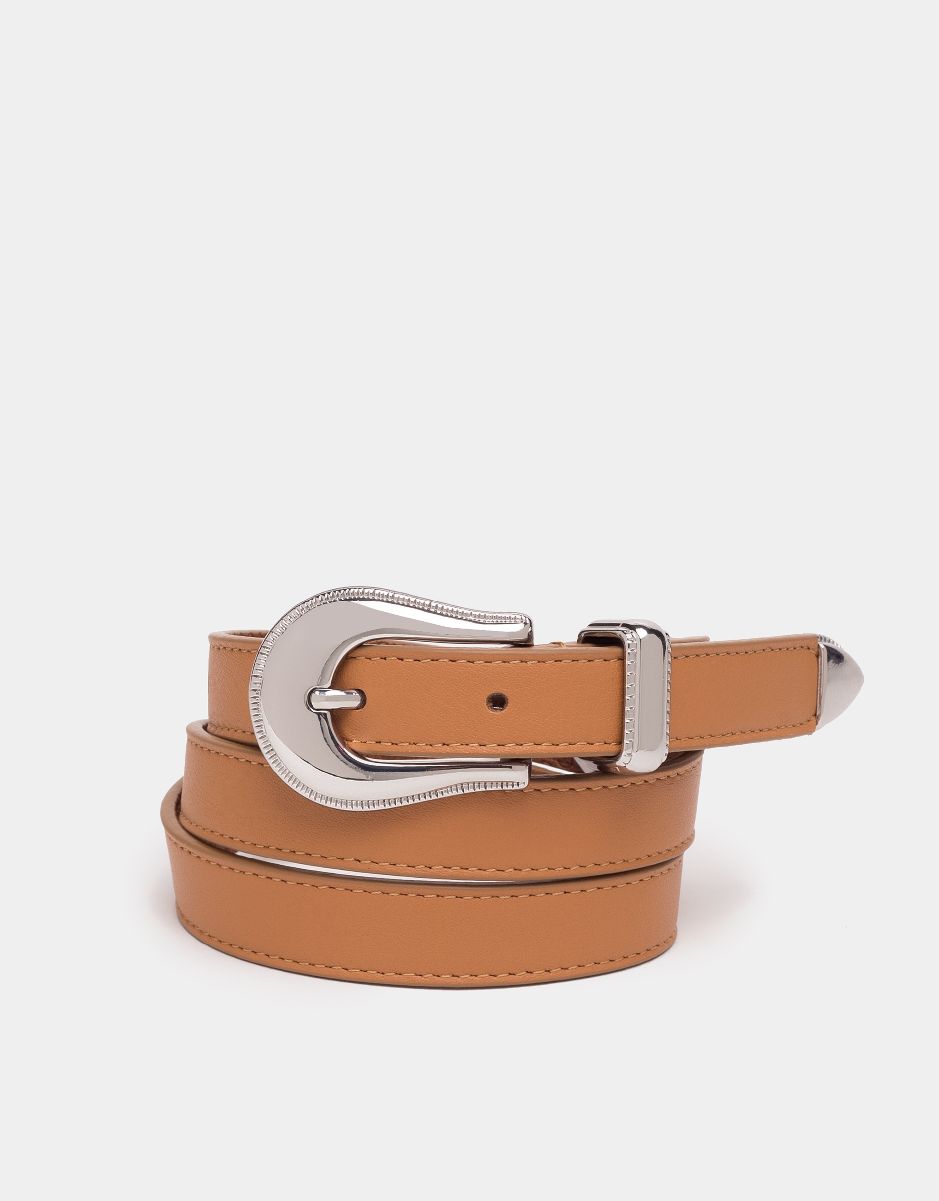 Coffee leather belt