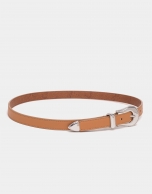 Coffee leather belt