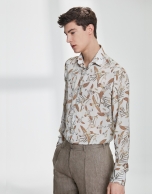 Shirt with bird print