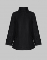 Black short coat with Mao collar