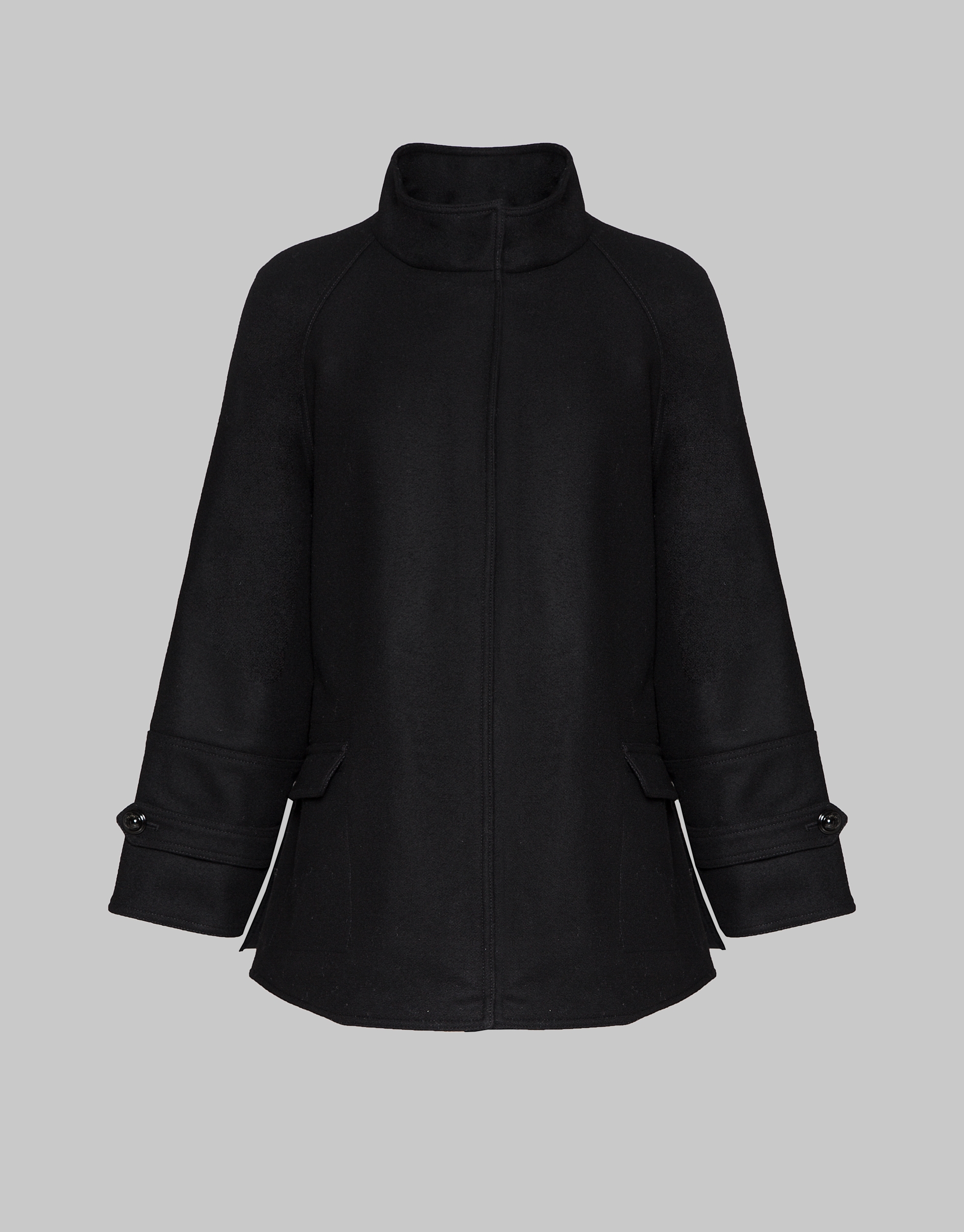 Black short coat with Mao collar