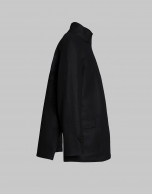 Black short coat with Mao collar