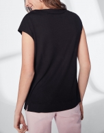 Black top with V-neck