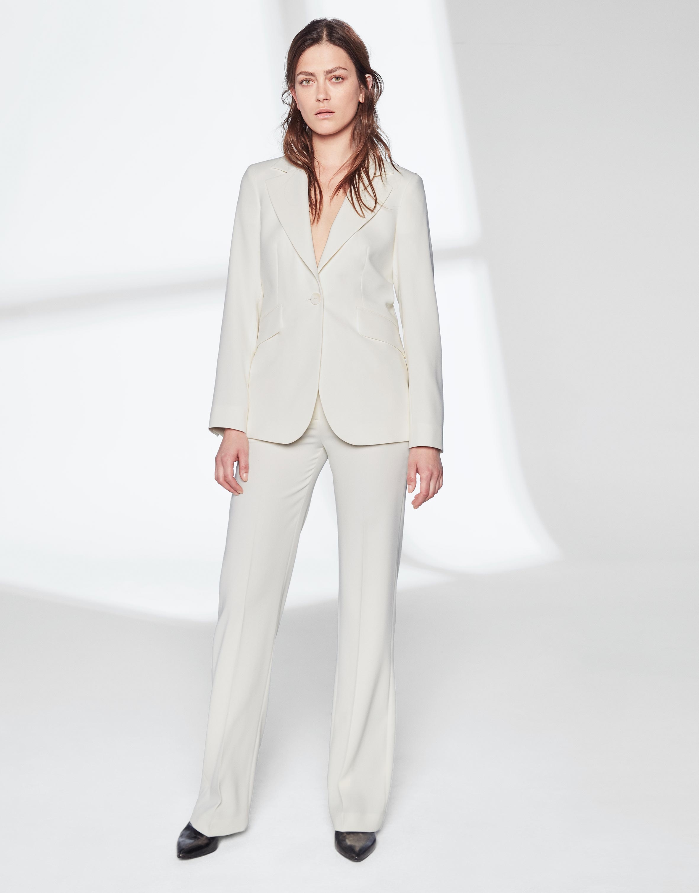 Ivory white pants suit