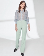 Pastel green straight pants 