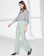 Pastel green straight pants 