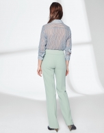 Pastel green straight pants 