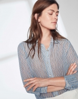 Pastel blue striped men's shirt