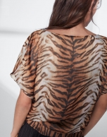 Animal print loose top