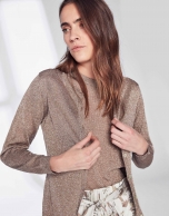 Sandy-colored knit jacket