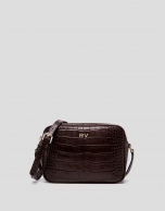 Brown alligator Taylor shoulder bag