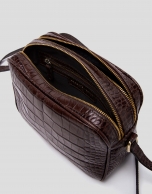 Brown alligator Taylor shoulder bag