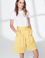 Yellow cotton bermudas