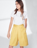 Yellow cotton bermudas